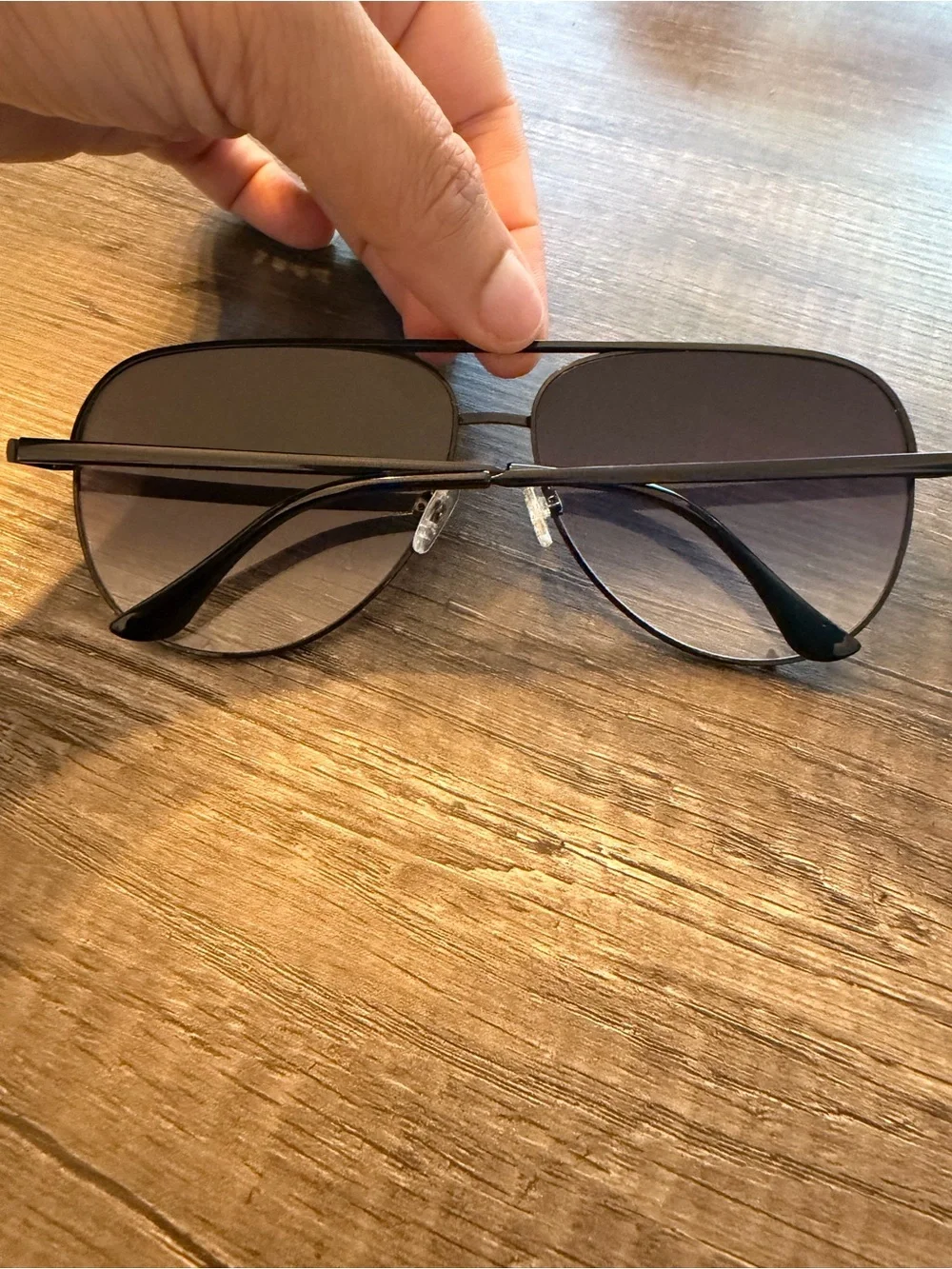 Quay Australia High Key Black Aviator Sunglasses Gradient Lens